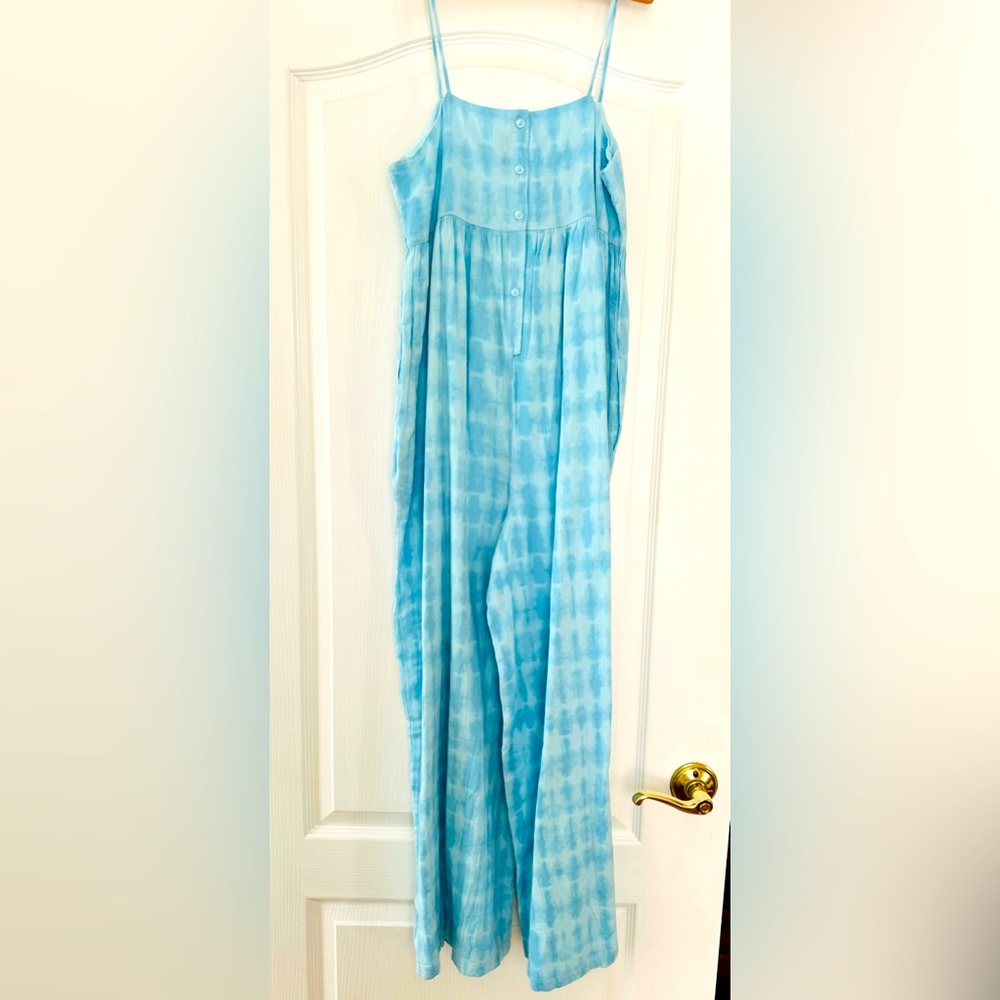 NWT Janie and Jack cotton linen overalls jumper, Sz 14